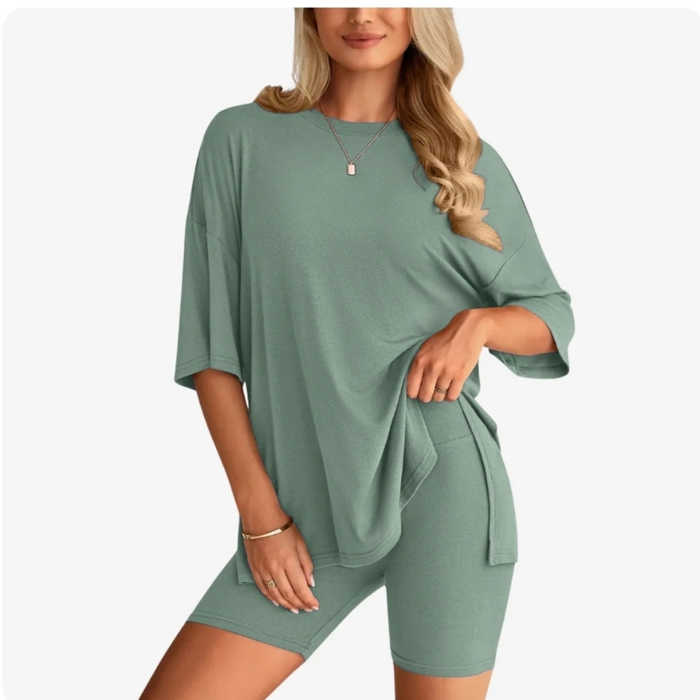 Women's Sage Green Corvia Sleepwear Loungewear Set